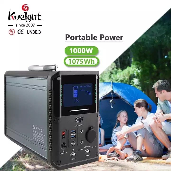 Trạm phát điện di động 1000w Máy ​​phát điện năng lượng mặt trời Pin dự phòng lithium để cung cấp thiết bị cắm trại
