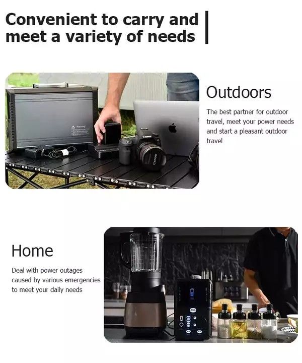Trạm phát điện di động 1000w Máy ​​phát điện năng lượng mặt trời Pin dự phòng lithium để cung cấp thiết bị cắm trại