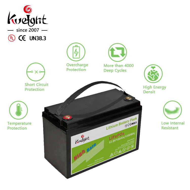 Pin sạc 12 v 100Ah Lithium Iron Phosphate Bộ pin LiFePO4 Hệ thống lưu trữ năng lượng UPS với chất lượng cao
