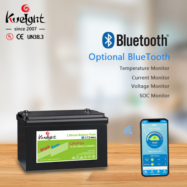 Pin sạc 12 v 100Ah Lithium Iron Phosphate Bộ pin LiFePO4 Hệ thống lưu trữ năng lượng UPS với chất lượng cao