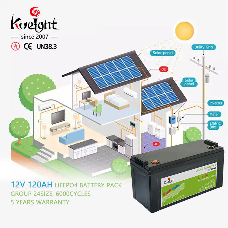 Pin axit chì thay thế lithium Pin 12 v 120ah Lifepo4 cho hệ thống Rv gia đình
