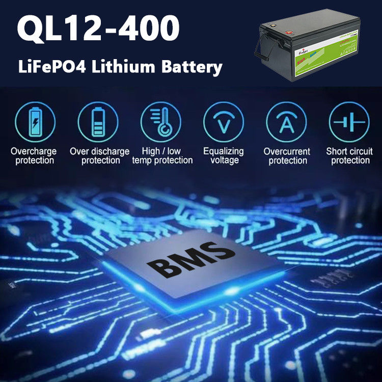 Pin 12,8v 400ah Lifepo4 Bộ pin lithium Ion Hệ thống năng lượng mặt trời Pin du lịch Caravan
