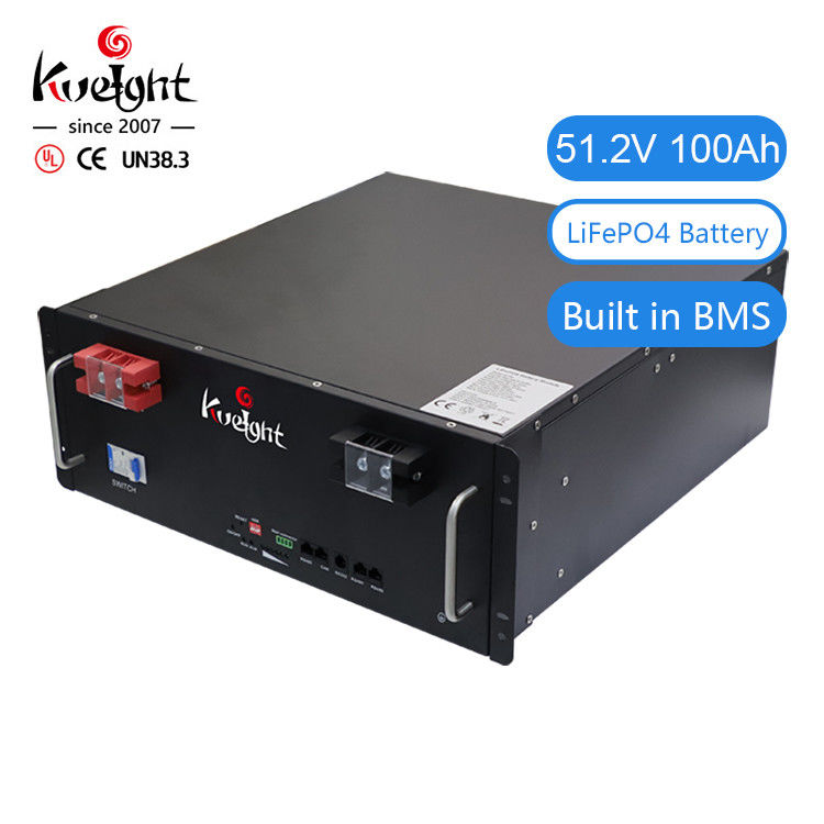 Hỗ trợ Nhà máy điện viễn thông Mô-đun gắn giá đỡ pin 51,2V 100Ah LiFeO4 bảo mật cao